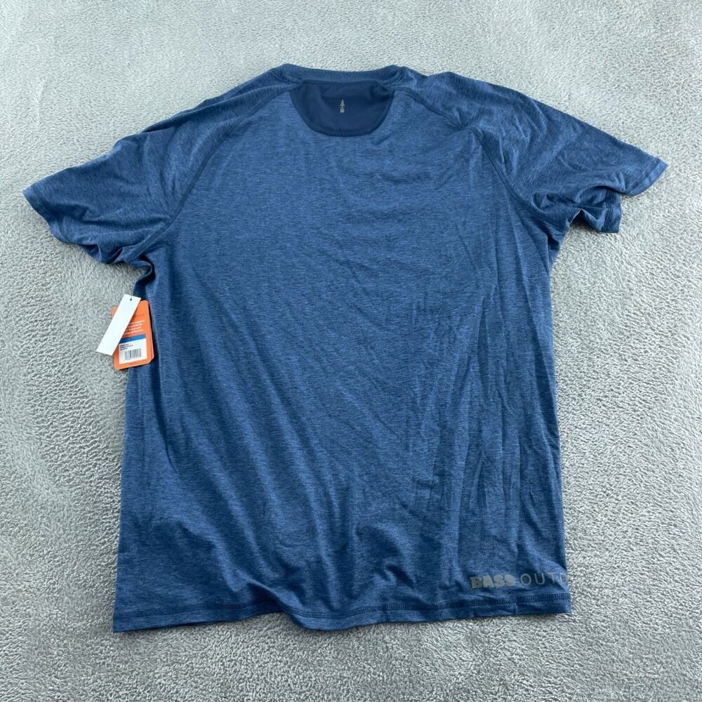 Bass Outdoor Microtech Perf Short Sleeve Tee XL Big Dipper Blue NWT 4441